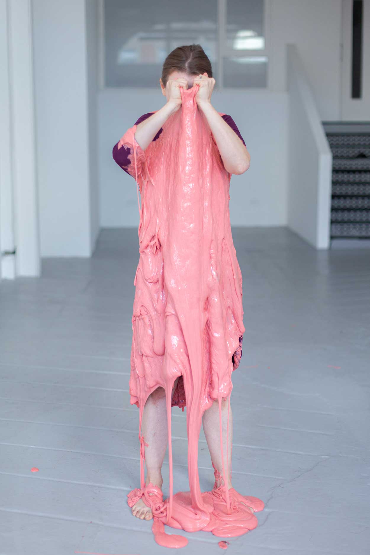 Katherine Nolan (2021). Images from Fluid Fresh, performance to camera. Photo by Aoife Giles